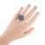 5.75 Carat Sapphire Diamond White Gold Extra Wide Band Ring