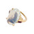 11.00 Carat Oval Moonstone Ruby Yellow Gold Ring