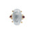 11.00 Carat Oval Moonstone Ruby Yellow Gold Ring
