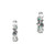 Peter Suchy .18 Carat Emerald Diamond White Gold Hoop Earrings