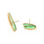 GIA Certified Fei Cui Jadeite Jade Yellow Gold Earrings