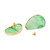 GIA Certified Fei Cui Jadeite Jade Yellow Gold Earrings