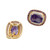 10.00 Carat Amethyst Diamond Yellow Gold Halo Earrings