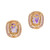 10.00 Carat Amethyst Diamond Yellow Gold Halo Earrings