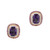 10.00 Carat Amethyst Diamond Yellow Gold Halo Earrings