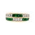 .60 Carat Emerald Diamond Yellow Gold Domed Channel Band Ring