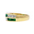 .60 Carat Emerald Diamond Yellow Gold Domed Channel Band Ring