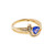.35 Carat Tanzanite Diamond Yellow Gold Swirl Ring