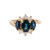 1.10 Carat Sapphire Diamond Yellow Gold Ring
