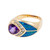 Kabana .17 Carat Diamond Amethyst Opal 14k Yellow Gold Ring Kabana .17 Carat Diamond Amethyst Opal 14k Yellow Gold Ring