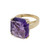 22 Carat Amethyst Diamond Two Tone Gold Ring