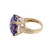 22 Carat Amethyst Diamond Two Tone Gold Ring