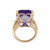 22 Carat Amethyst Diamond Two Tone Gold Ring
