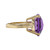 22 Carat Amethyst Diamond Two Tone Gold Ring