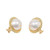 Mikimoto Mabe Pearl Yellow Gold Earrings