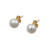 Mikimoto Akoya Cultured Pearl Yellow Gold Stud Earrings