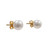 Mikimoto Akoya Cultured Pearl Yellow Gold Stud Earrings