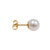 Mikimoto Akoya Cultured Pearl Yellow Gold Stud Earrings