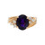 2.00 Carat Amethyst Diamond 14k Yellow Gold Ring