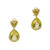 17.3 Carat Prasiolite 14k Yellow Gold Dangle Earrings