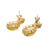 17.3 Carat Prasiolite 14k Yellow Gold Dangle Earrings