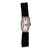 Antique Ladies Art Deco Platinum Diamond Solvil Watch Black Satin Ribbon Band