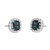 Peter Suchy GIA Certified 4.17 Carat Sapphire Diamond Halo White Gold Earrings