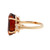 10.00 Carat Garnet Diamond Yellow Gold Three Stone Cocktail Ring