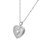 WCT 1.45 Carat Round Diamond White Gold Three Row Heart Pendant Necklace