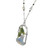 Austrian  .10 Carat Diamond Agate Jade Onyx White Gold Pendant Necklace