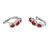 Peter Suchy 1.50 Carat Oval Ruby Round Diamond White Gold Hoop Earrings