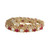 3.85 Carat Round Ruby Diamond Yellow Gold Tennis Bracelet