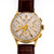 Vintage Baume & Mercier Day Date Month Chronograph 18k Yellow Gold Wrist Watch