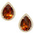 8.45 Carat Pear Citrine Diamond Halo Yellow Gold Earrings
