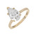 2.51 Carat Lab Grown Diamond Yellow Gold Engagement Ring