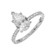 1.63 Carat Lab Grown Diamond White Gold Engagement Ring