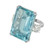 Peter Suchy 41.28 Carat Aquamarine Diamond Cocktail Platinum Ring