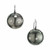 1.05 Carat Diamond Tahitian South Sea Black Pearl White Gold Earrings