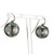 1.05 Carat Diamond Tahitian South Sea Black Pearl White Gold Earrings