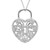 Tiffany & Co. 1.05 Carat Diamond White Gold Heart Padlock Pendant Necklace