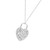 Tiffany & Co. 1.05 Carat Diamond White Gold Heart Padlock Pendant Necklace
