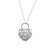 Tiffany & Co. 1.05 Carat Diamond White Gold Heart Padlock Pendant Necklace