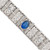 5.40 Carat Lab Grown Sapphire Diamond White Gold Link Bracelet