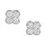 Peter Suchy .50 Carat Round Brilliant Cut Diamond Platinum Clover Earrings
