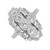 .28 Carat Round Diamond Platinum Filigree Three Stone Ring