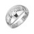 .75 Carat Diamond White Gold Unisex Gypsy Ring