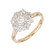 .35 Carat Old European Diamond Halo Two Tone Cluster Ring .35 Carat Old European Diamond Halo Two Tone Cluster Ring