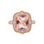 2.13 Carat Cushion Cut Morganite Diamond Rose Gold Halo Ring