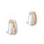 .38 Carat Diamond Two Tone Gold Hoop Earrings