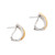 .38 Carat Diamond Two Tone Gold Hoop Earrings